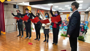 莒光鄉民代表會第12屆代表宣誓就職。(圖/文:宋幸儒)