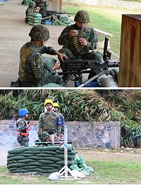 (上圖)50機槍射擊。(下圖)66火箭彈射擊。(圖/文:葉峻廷)