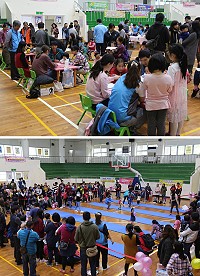 兒童發展篩檢暨寶寶爬行、搬搬樂活動18日舉行,讓家長陪伴孩子一同學習成長,宣導育兒正確概念,提升家長教養知能。(圖/文:吳嘉榮)