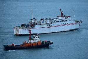 　軍租船「合富快輪」2022年底結束馬祖航線，22年來航行台馬海上運輸補給，是無數軍民回憶。（圖：陳其敏）