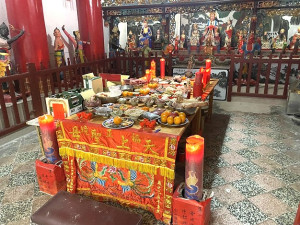 馬祖第1場元宵擺暝,東莒福正天后宮正月初八打頭陣。(圖/文:蔡夢玲)
