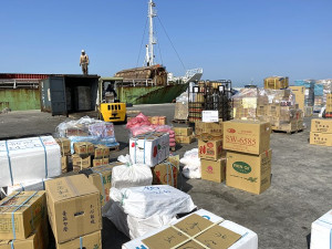 　台馬間3艘貨輪有2艘待修停航，目前僅剩東引88號執行物資運補任務。（圖／文：陳鵬雄）