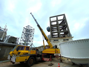 東引二重山架設擴充微波備援系統應急方案,中華電信加快腳步施作。(圖/文:陳其敏)