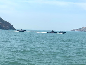 遏阻陸船越界,海巡署「快打部隊」3艘特勤突擊艇進駐馬祖。(圖:馬祖海巡隊)