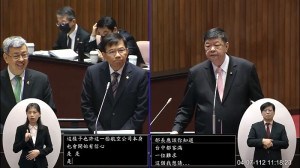 　立院7日施政總質詢，立委陳雪生針對馬祖大橋、北竿機場擴建，以及高雄航線等議題，向行政院長陳建仁提出質詢。（圖：擷取自國會頻道）