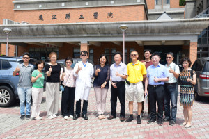 　台北市衛生局長陳彥元、臺北市立聯合醫院總院長璩大成等抵馬參訪，雙方將建置醫療資訊系統，利用5G開通更多的智慧醫療合作項目。（圖／文：曹重偉）