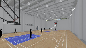　中山國中新校區將興建一座挑高9米的標準體育館，未來空間可與社區資源共用。（圖：中山國中）