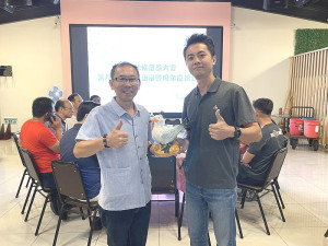 塘岐社協召開會員大會選出新任理事長詹庭語(圖右),並與原任理事長周瑞國完成交接。(圖/文:陳鵬雄)