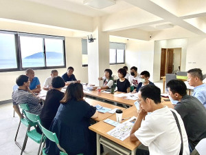 橋仔漁展館二樓陳展空間改善完成規劃,文化處及產發處聯合召開地方說明會。(圖/文:陳鵬雄)