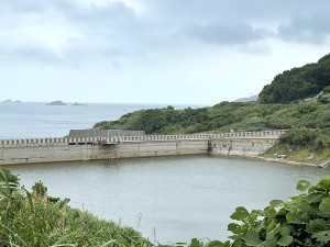 　北竿坂里水庫水位開始下降，蓄水百分比僅40.55%全縣最低。（圖／文：陳鵬雄）
