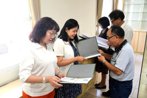 　了解地區役政管理情形，役政署21日由簡任秘書沈淑芬率考評小組來馬執行役政業務督訪。（圖／文：曹重偉）