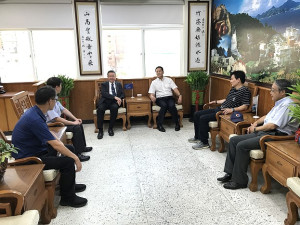 　考選部長許舒翔來馬參加112年預備文官團—離島文官領航隊馬祖開訓典禮，並拜訪縣長王忠銘。（圖／文：吳嘉榮）