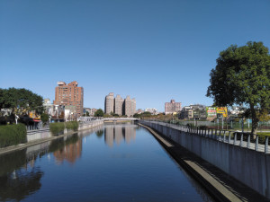 中壢的老街溪河岸美景