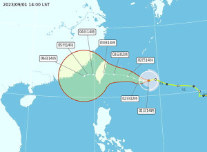 連江縣災害應變中心1日下午召開「海葵颱風」第1次防颱工作整備會議,由縣長王忠銘主持,聽取氣象站簡報、各單位工作報告。(圖/文:曹重偉)