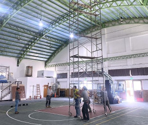 東引鄉體育館牆面防漏美化及照明設施改善工程　10月中旬前完工
