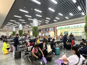 國慶連假收假日空運順暢,南北竿共939人搭機返台。(圖/文:馮紹夫)