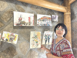 　藝術游擊第二波北竿駐村藝術家彭一航、吳沁頤分別在坂里大宅及后澳民宅推出成果展。（圖／文：陳鵬雄）