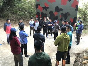 　副縣長陳冠人會同馬管處、馬防部、縣府相關局處同仁進行馬祖馬拉松賽道總體檢。（圖／文：吳嘉榮）
