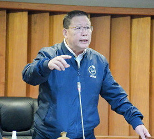 　議員陳玉發進行質詢。（圖／文：曹重偉）