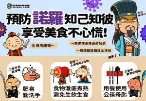 諾羅病毒活躍於秋冬兩季,提醒食品業者備餐、用餐都需特別注意。(圖:連江縣衛福局)