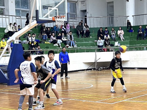 連江縣體育季3對3籃球賽2日在南竿體育館舉行。(圖/文:馮紹夫)