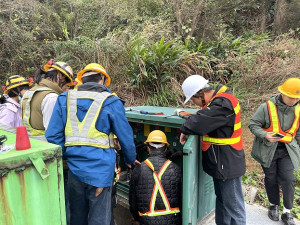 　台電公司「強化北竿地區配電線路運轉作為小組」12日起展開全島供電系統總體檢。（圖／文：陳鵬雄）