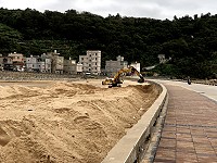 　塘后道採挖沙策略改善積沙現象，今年至今沒有因積沙而摔車。（圖／文：陳鵬雄）