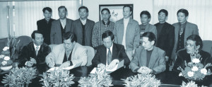 　2001年1月28日在馬尾簽定兩馬協議。（圖：劉枝蓮）