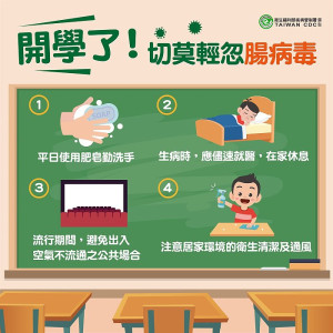 開學了,小心腸病毒及相關傳染病,衛生局近期將針對轄內學校洗手設備及衛教狀況進行查核,也請民眾維持良好衛生習慣並注意防範。(圖:連江縣衛生局)