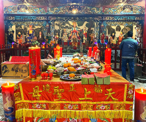 東莒福正境天上聖母廟農曆正月初八擺暝,成為馬祖首場擺暝祭典。(圖/文:蔡夢玲)