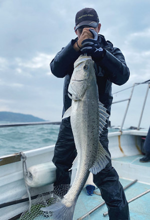 東莒鱸魚開咬!體型相當漂亮。(圖/文:蔡夢玲)