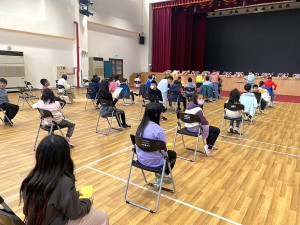 配合中央政策及提升地區學子抵抗力,衛生局新冠肺炎XBB疫苗校園接種計畫5日前往介壽國中小施打,共149位學生完成接種。(圖:連江縣衛生局)