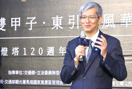 航港局長葉協隆於「閃耀雙甲子．東引展風華」活動記者會致詞。