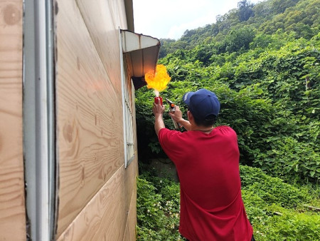 　北竿地區今年捕蜂案件較去年同期少了一半。（圖：北竿消防分隊）
