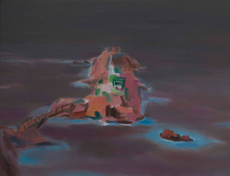 《邊城振輝藍眼淚油畫巡迴展》以馬祖藍眼淚為畫作主角,期待更多人發現且欣賞馬祖獨特絕美的景色。(圖:邊城畫室)