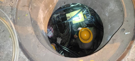強化莒光地區用電穩定性,台電進行配電線路維護改善。(圖/文:宋幸儒)