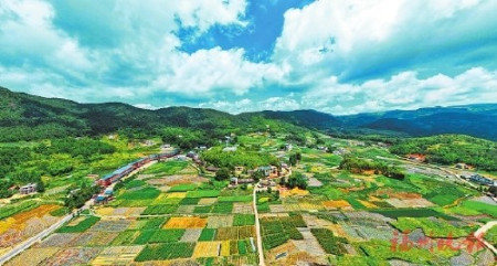 蘭田村俯瞰。