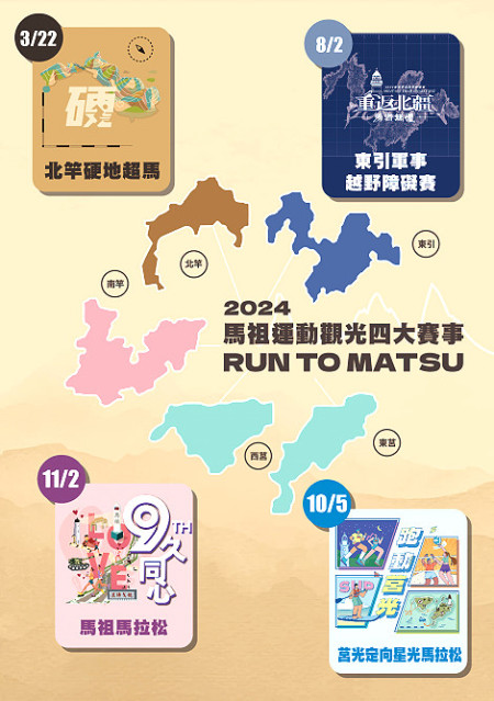 馬祖四大運動觀光賽事的松木獎座今年就可以開始蒐集。(圖:交旅局)