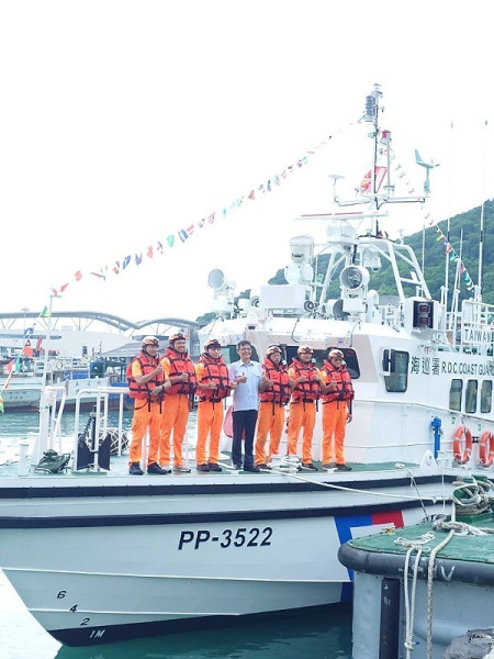 海巡署艦隊分署新造35噸巡防艇加入,馬祖海巡能量再升級。(圖:馬祖海巡隊)