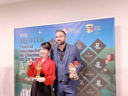 連江縣政府及連江縣交旅局製作《如果再遇見你》微電影,榮獲葡萄牙ART & TUR國際觀光電影節最佳電視節目大獎。(圖:連江縣交旅局)