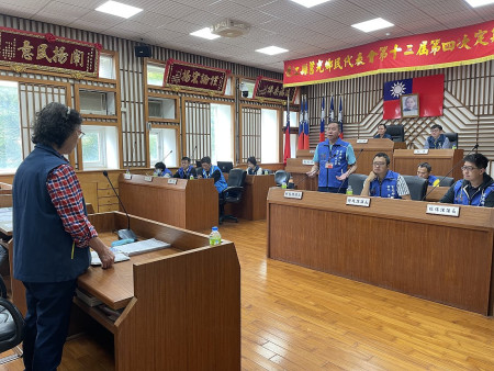 莒光鄉民代表會第12屆第4次定期大會13日進行第一天鄉政總質詢。(圖/文:宋幸儒)
