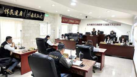 北竿鄉民代表會第12屆第4次定期大會,15日鄉長施政報告及說明。(圖/文:陳鵬雄)