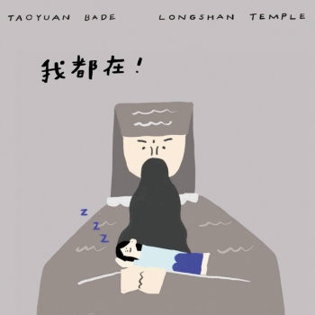 作者姪女以作品，詮釋人神溝通的畫面-2（圖片下載龍山好玩）