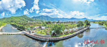 道橋村依山沿河，風景優美。