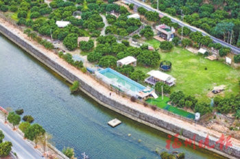 建新村內正在興建的龍眼體驗區。