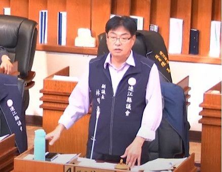 議員林明揚進行質詢。(圖/文:曹重偉)