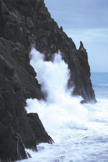 海上的湧浪與朝山觀音