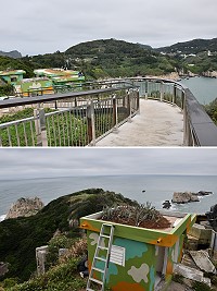 東引南橋據點第一階段開發計畫,由馬祖風景區管理處與鄉公所同時協力進行,先完成觀景平台與崗哨、營舍等建築設施的修建。(圖/文:陳其敏)