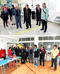 投票日來臨!縣選委會由主委副縣長王忠銘、總幹事處長王建華等人帶隊下,先後前往南竿4處投開票所設置點視察佈置情況及動線規劃,呼籲工作人員做好應付各種突發狀況的準備。(圖/文:曹重偉)
