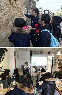 做蜀堆慢慢走,官帽山軍事生態慢活行帶領大家認識仁愛村地質及軍事據點,從廢墟裡探索美。(圖/文:吳嘉榮)